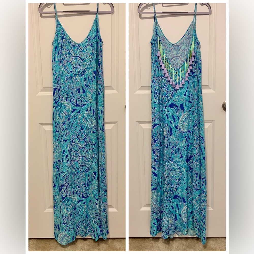 Lilly Pulitzer Allair Maxi Dress Tortuga Time XS